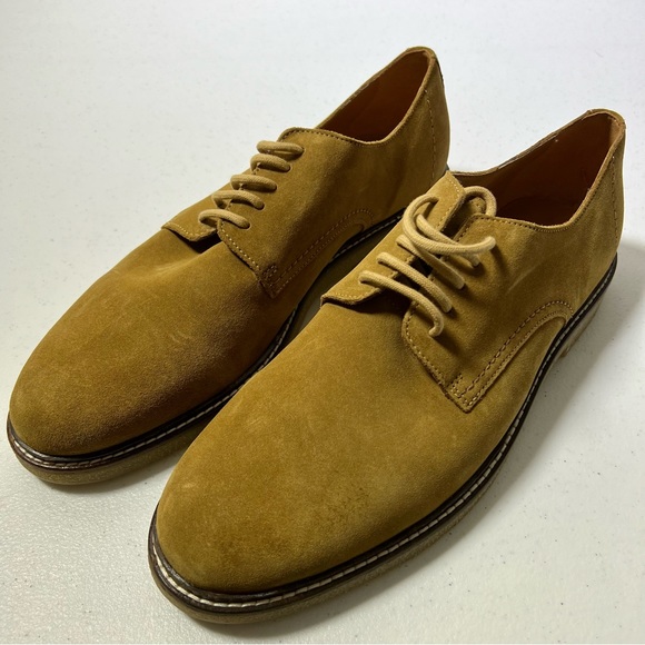 Zara Mens Brown Leather Suede Oxford Shoes